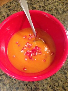 Butternut Squash Soup with Pomegranate Seeds