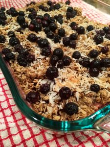 Blueberry Coconut Baked Oatmeal